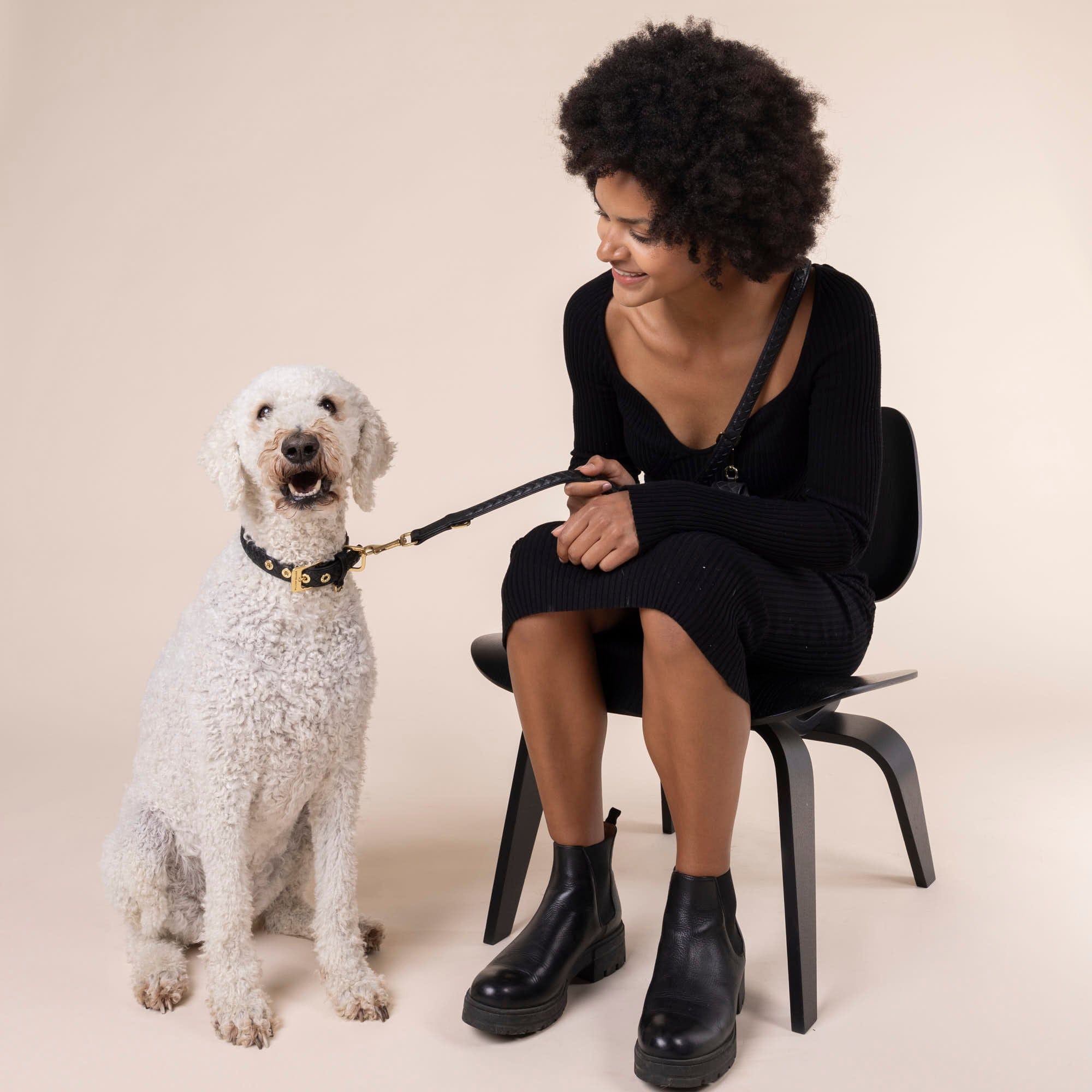 William Walker Hochwertige Leder Hundeleine Prestige Nero (Schwarz)