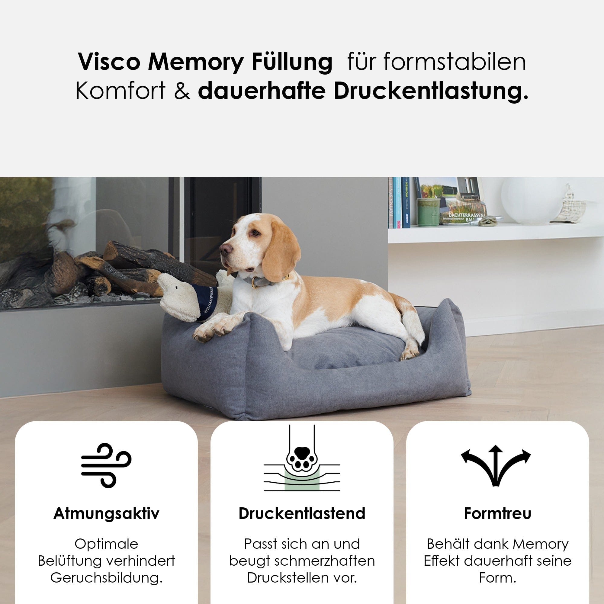 William Walker Orthopädisches Hundebett Plain