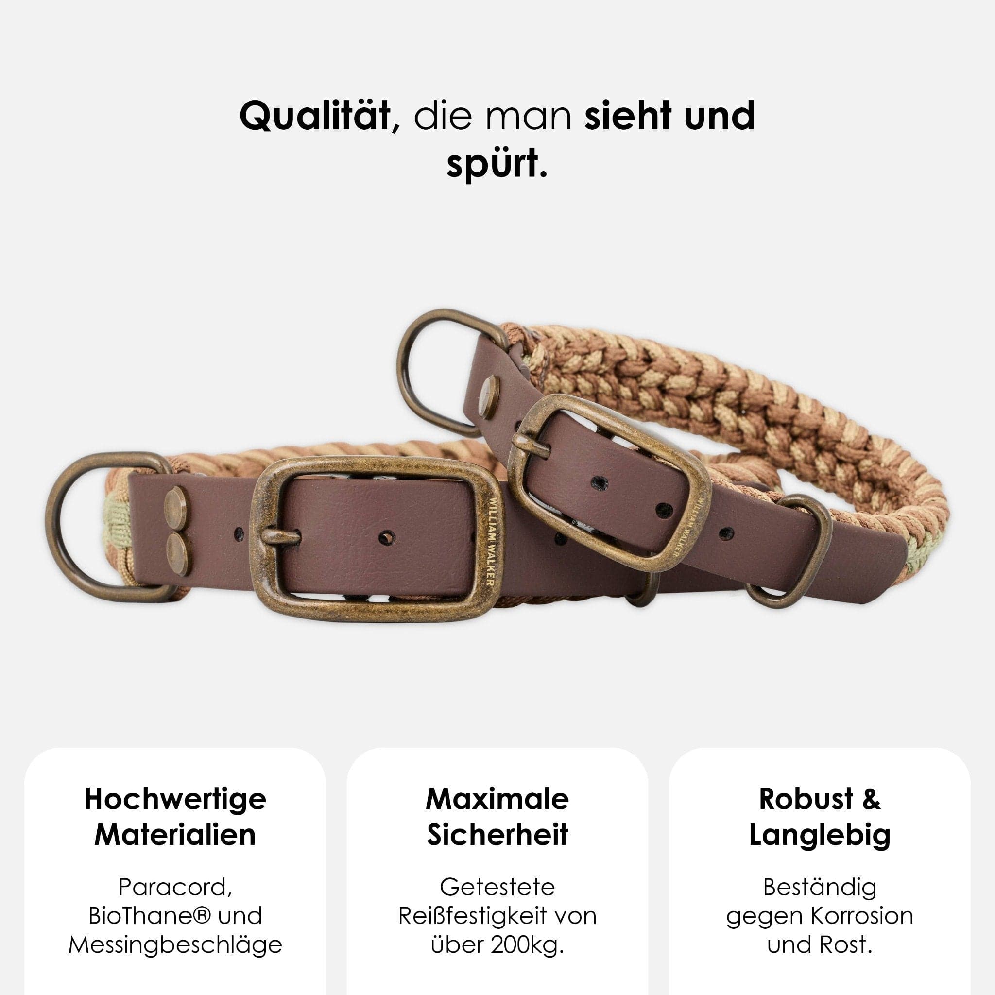 William Walker Paracord BioThane® Hundehalsband Shire // Limited