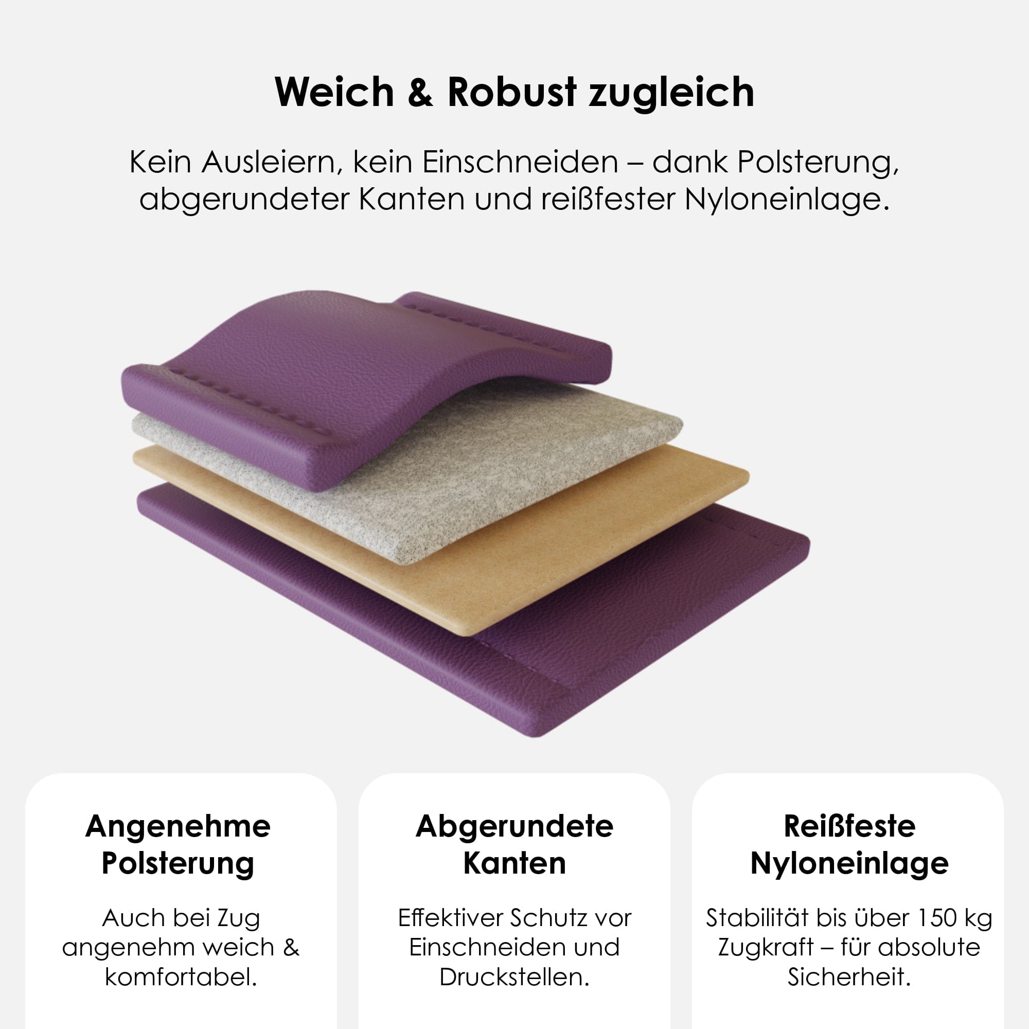 William Walker Hochwertige Leder Hundeleine Lavender (Lila)