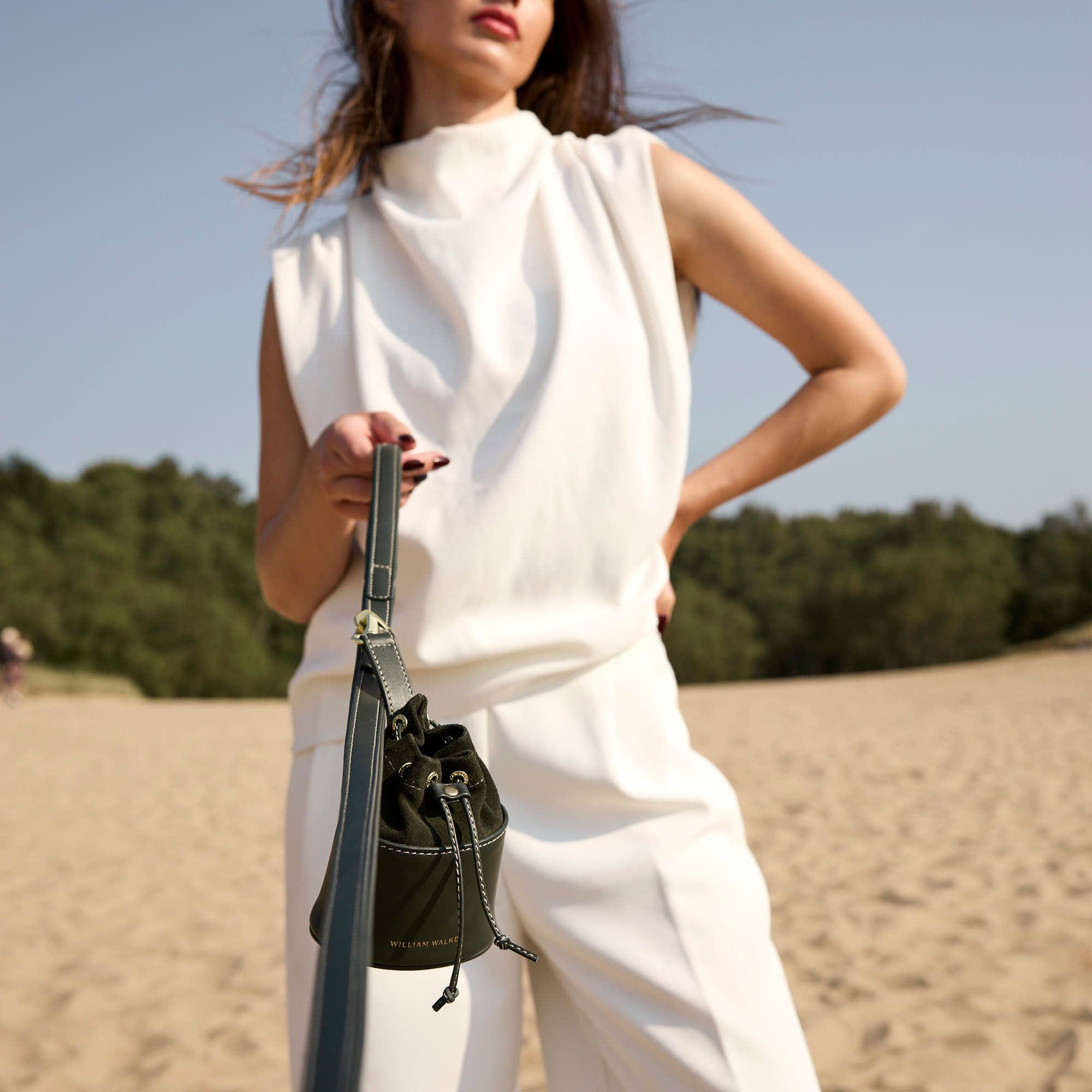 William Walker Hochwertige Glattleder Hundeleine Forest