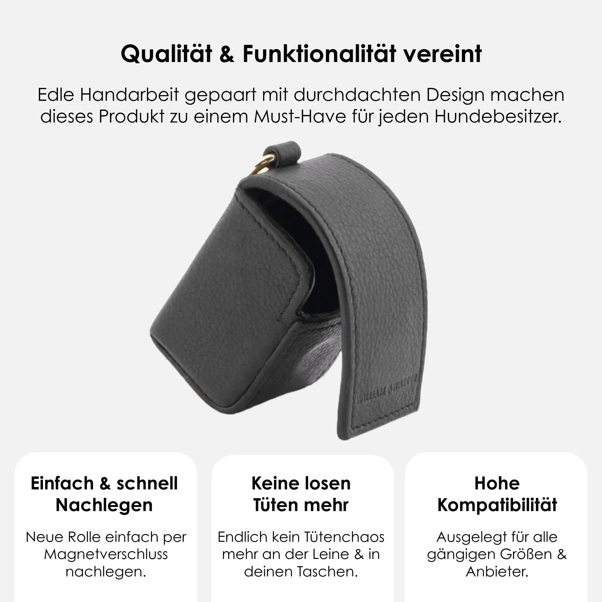 William Walker Kotbeutelspender Noir (Schwarz)