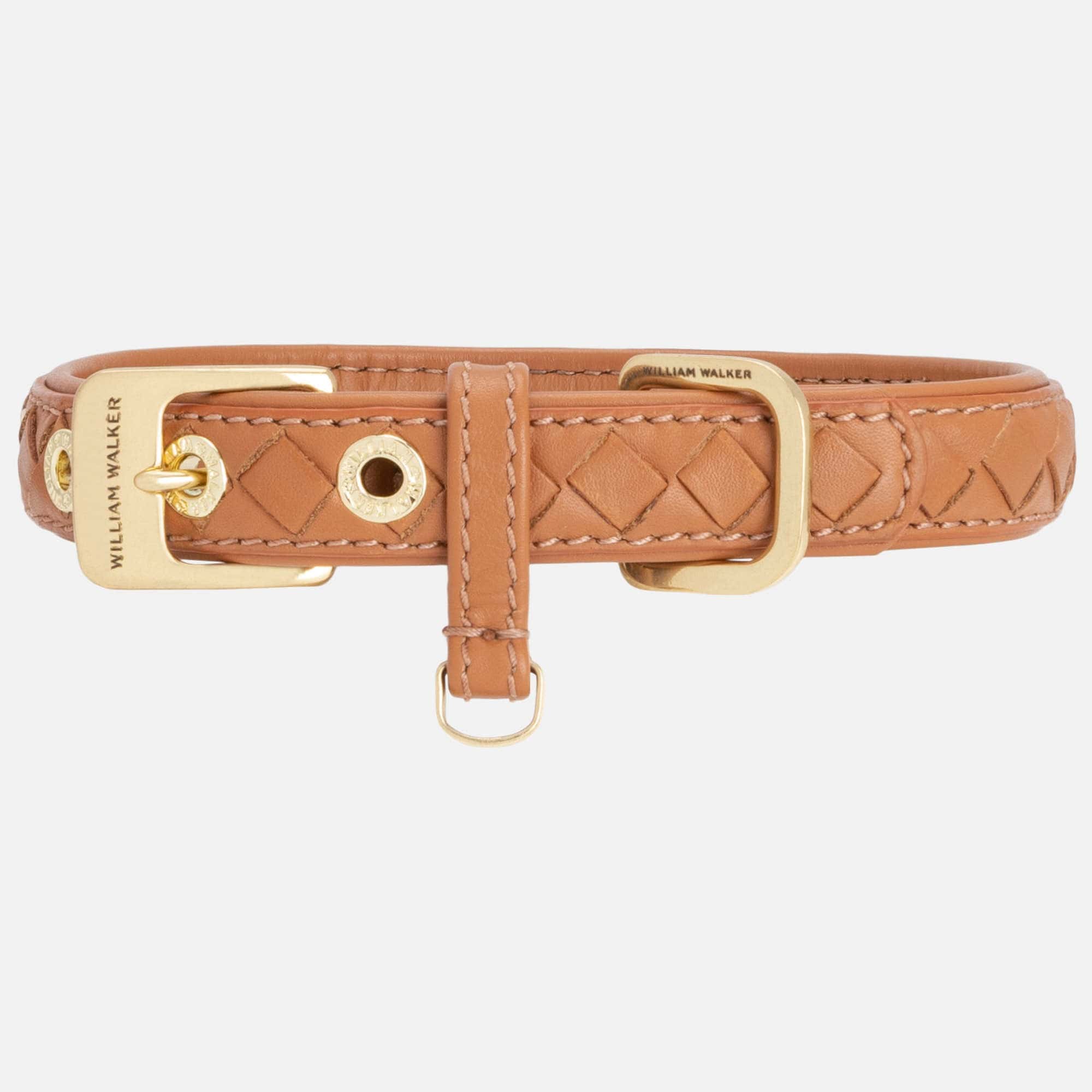 William Walker Leder Hundehalsband Prestige Caramel