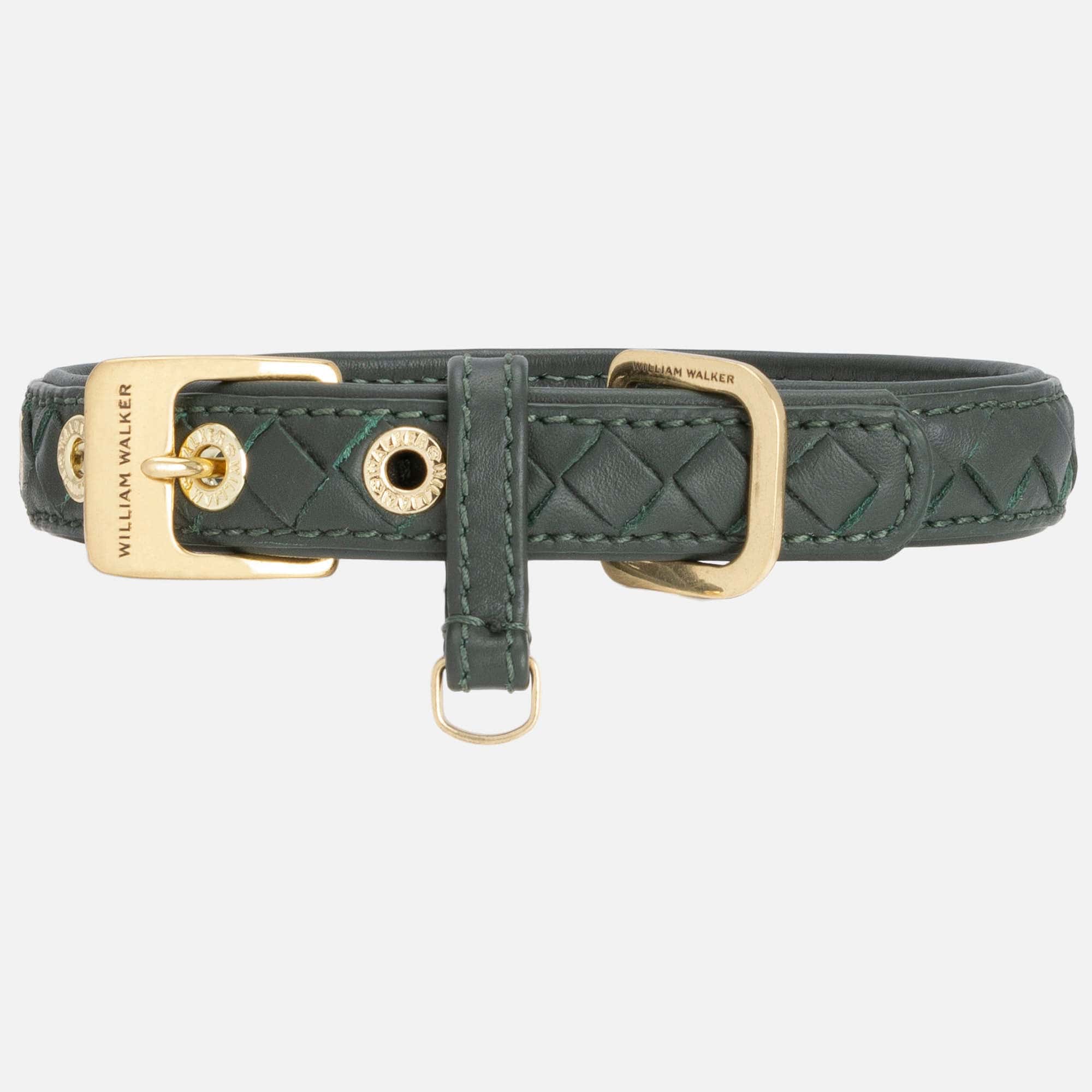 William Walker Leder Hundehalsband Prestige Forest (Waldgrün)