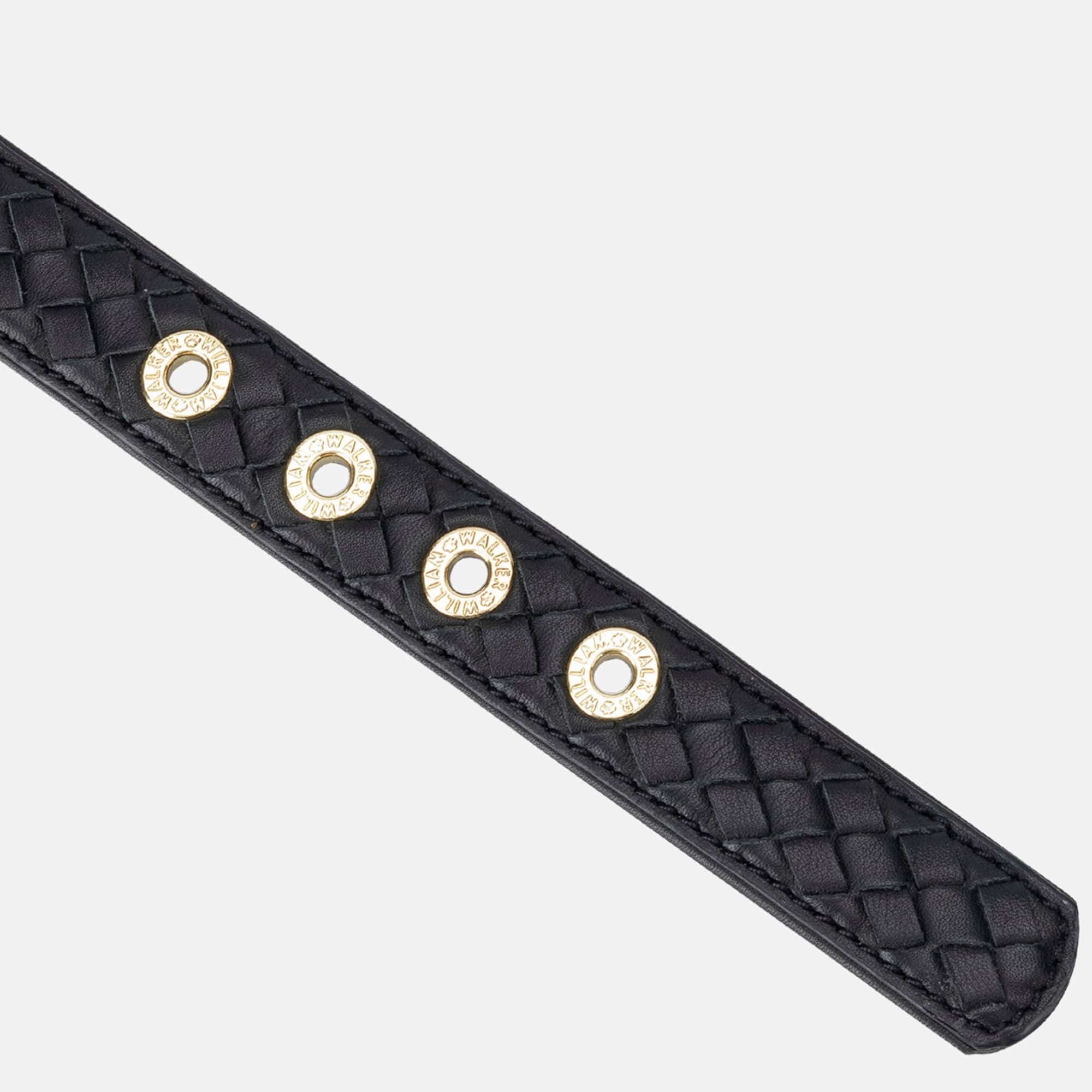 William Walker Leder Hundehalsband Prestige Nero (Schwarz)