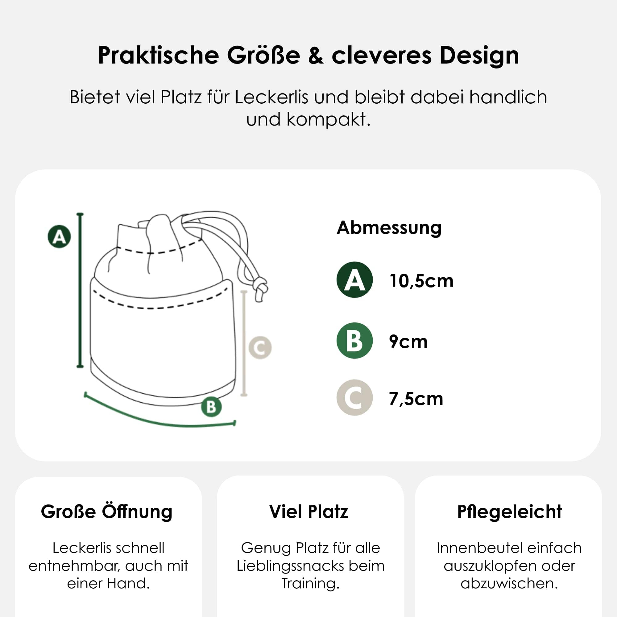 William Walker Leckerlibeutel Dark Moss (Waldgrün)