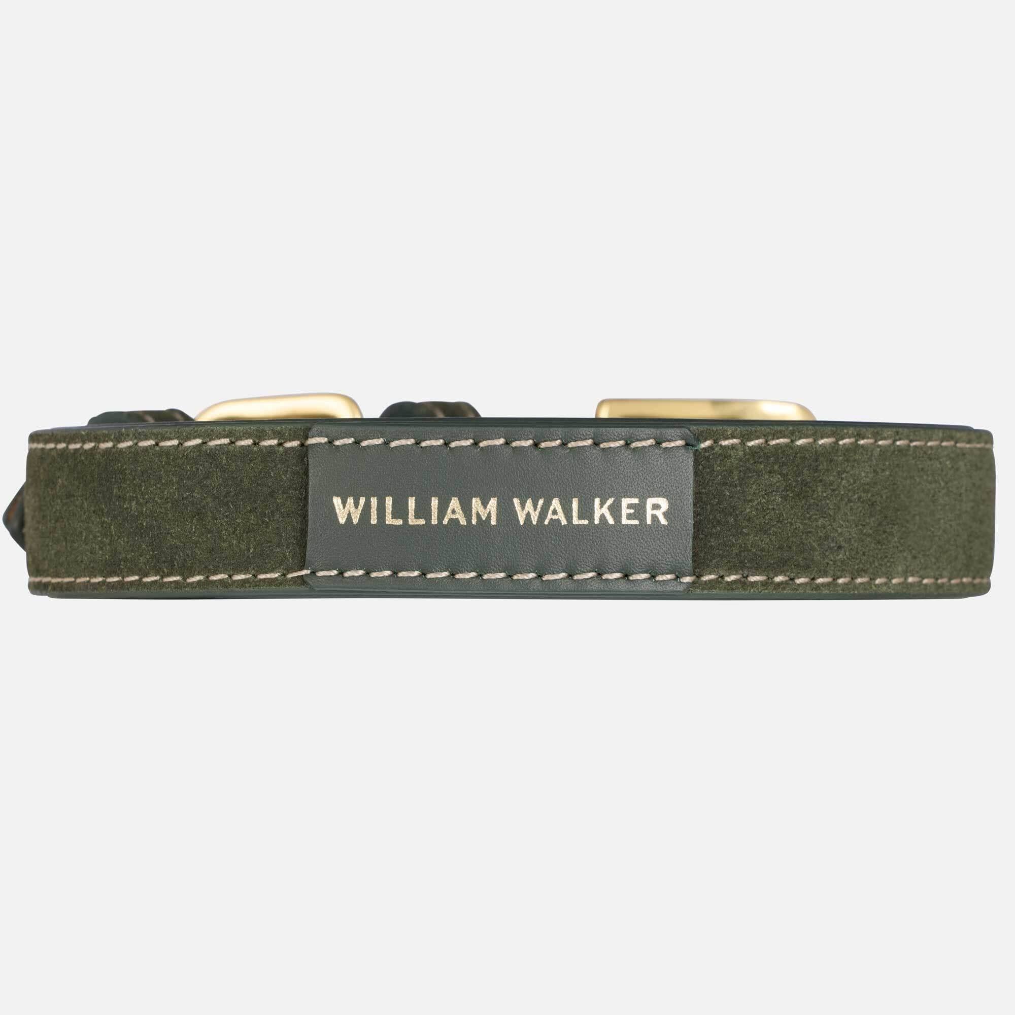William Walker Wildleder Hundehalsband Forest (Grün)