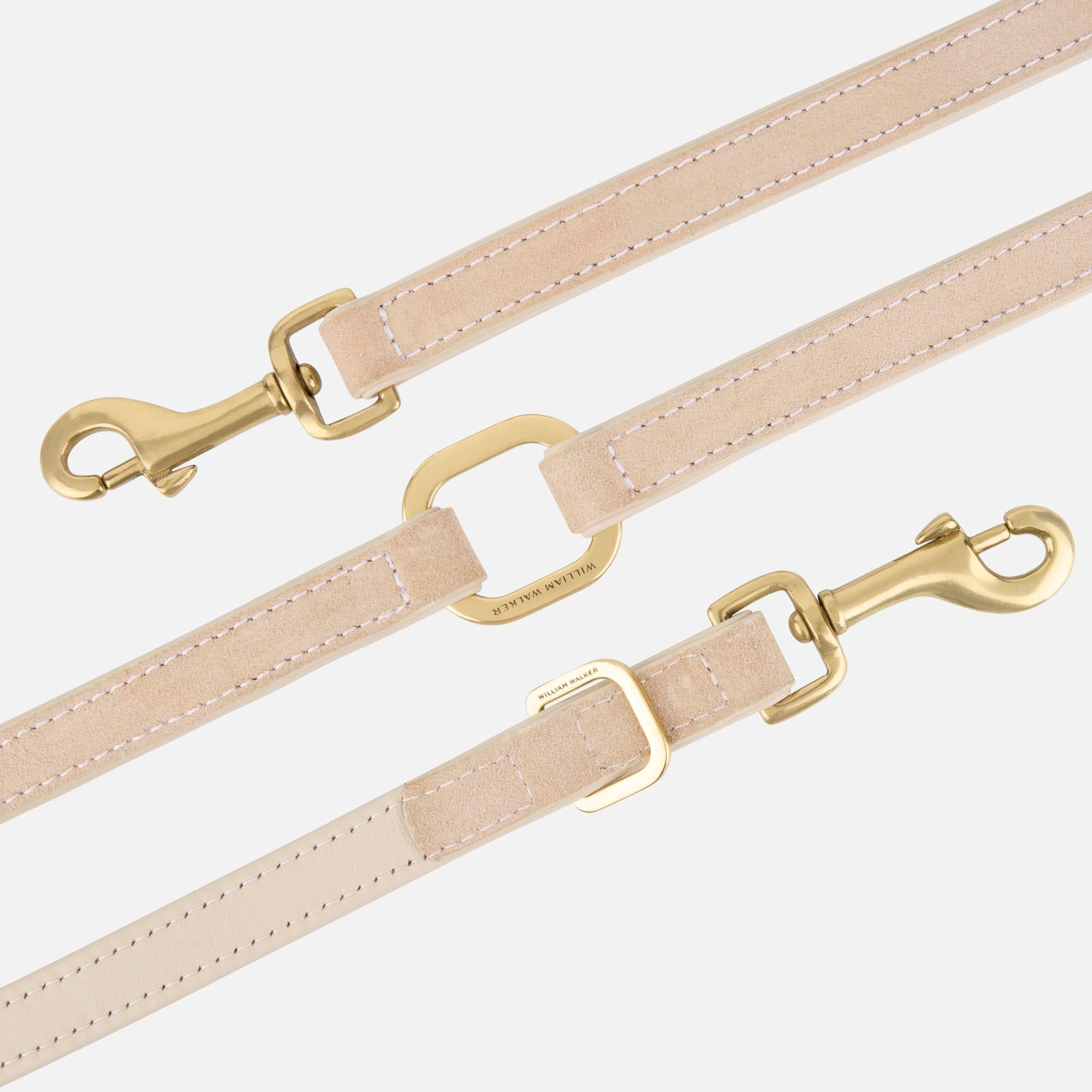 William Walker Hochwertige Wildleder Hundeleine Almond (Beige)