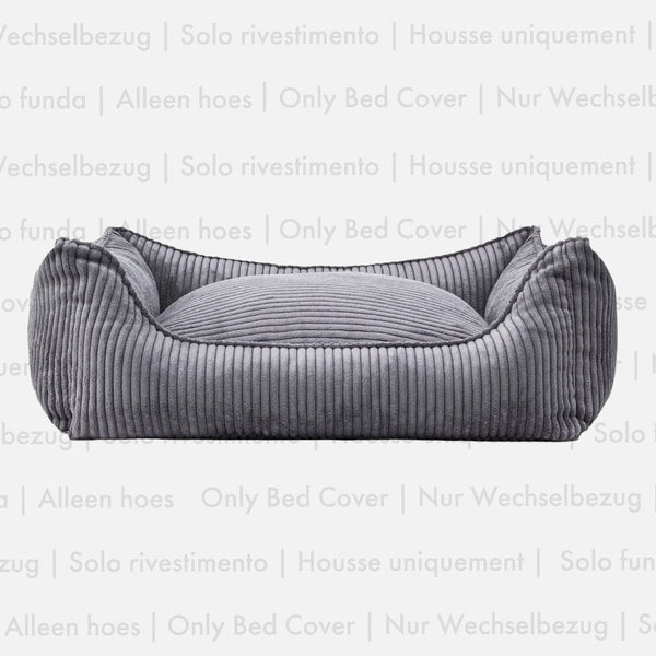 Wechselbezug für Cord Hundebett Charcoal