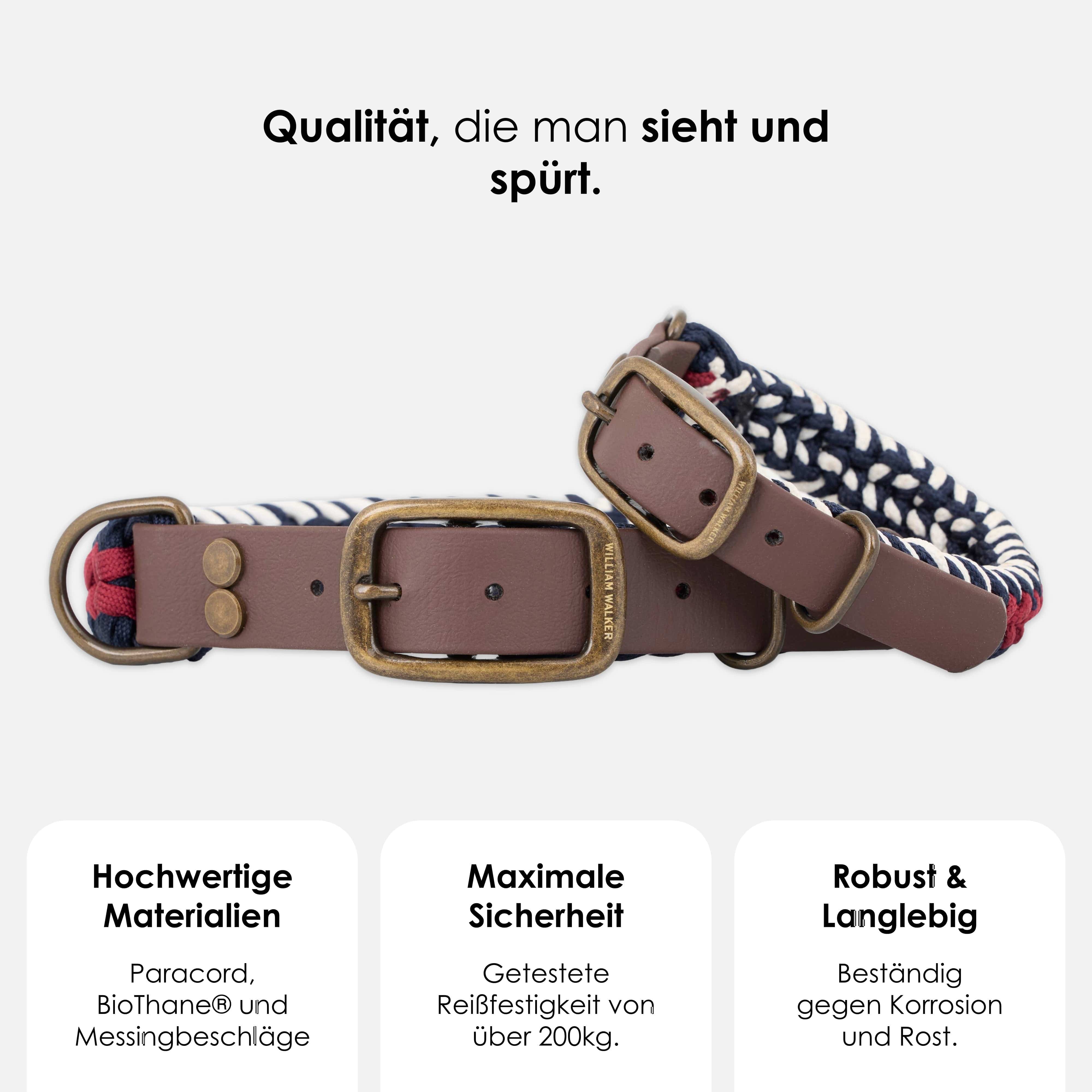 William Walker Paracord BioThane® Hundehalsband Royal // Limited