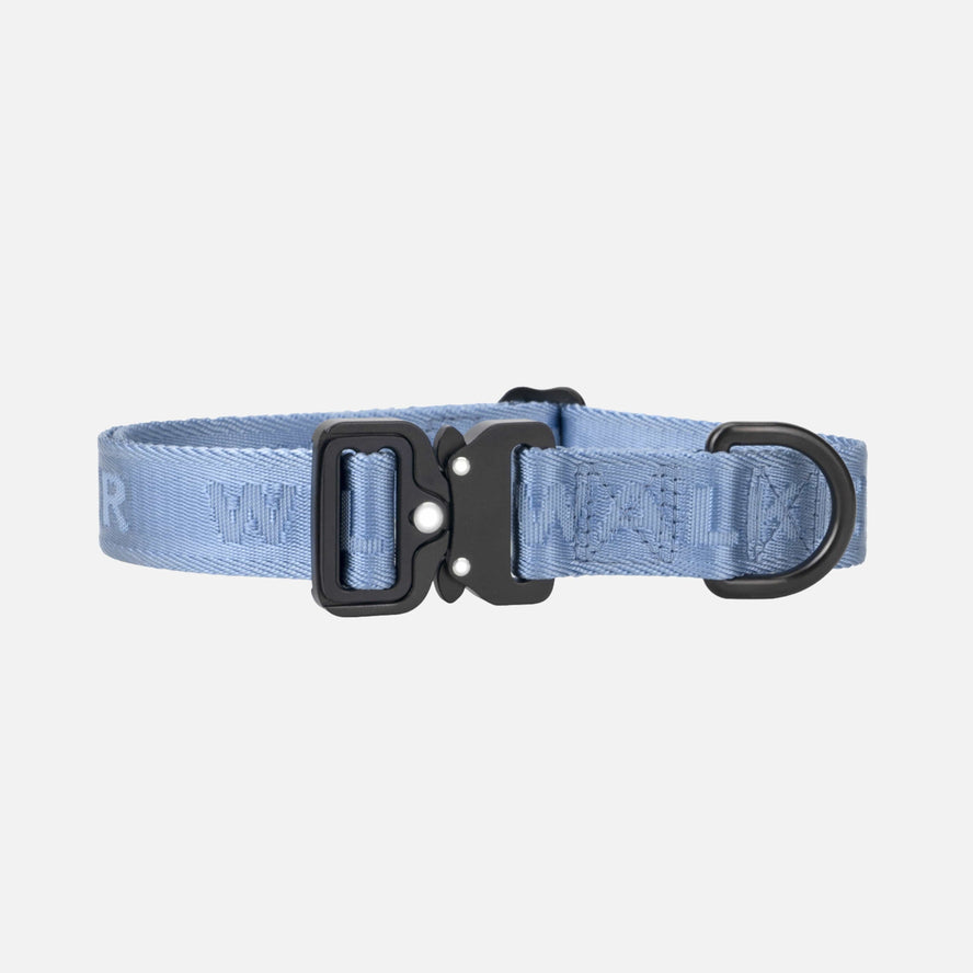 William Walker Jacquard Nylon Hundehalsband Sky (blau)