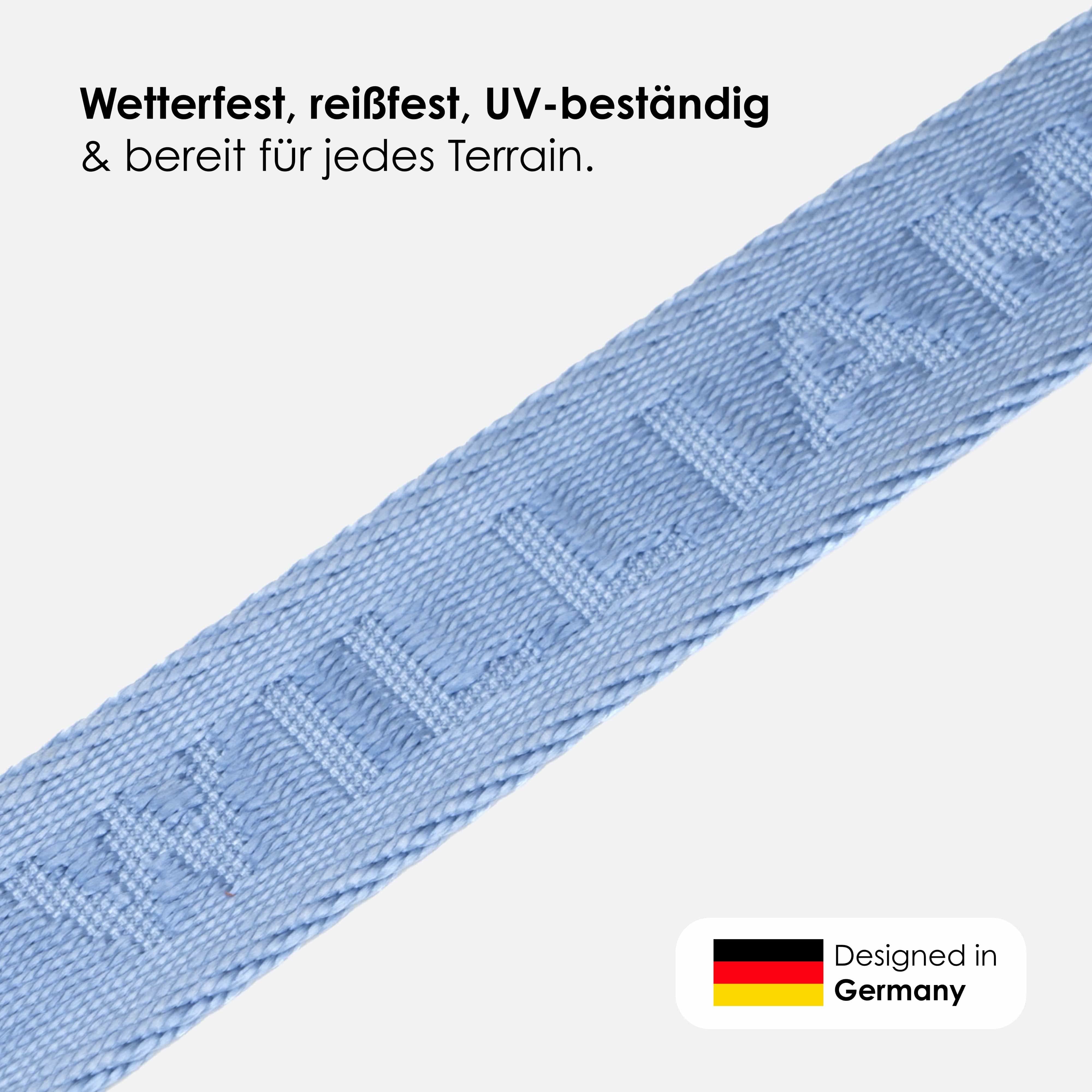 William Walker Jacquard Nylon Hundehalsband Sky (blau)