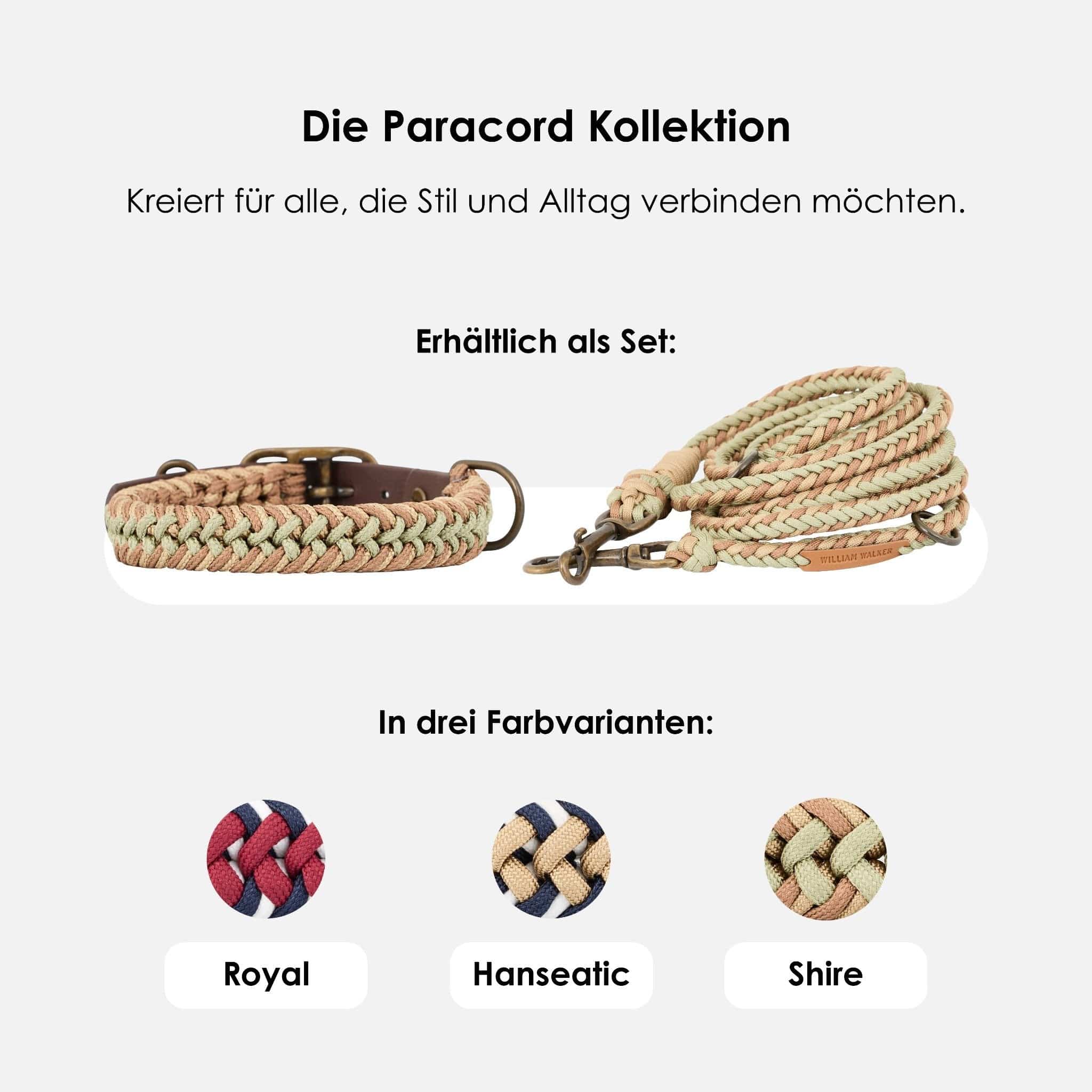 William Walker Paracord BioThane®  Hundehalsband Shire // Limited