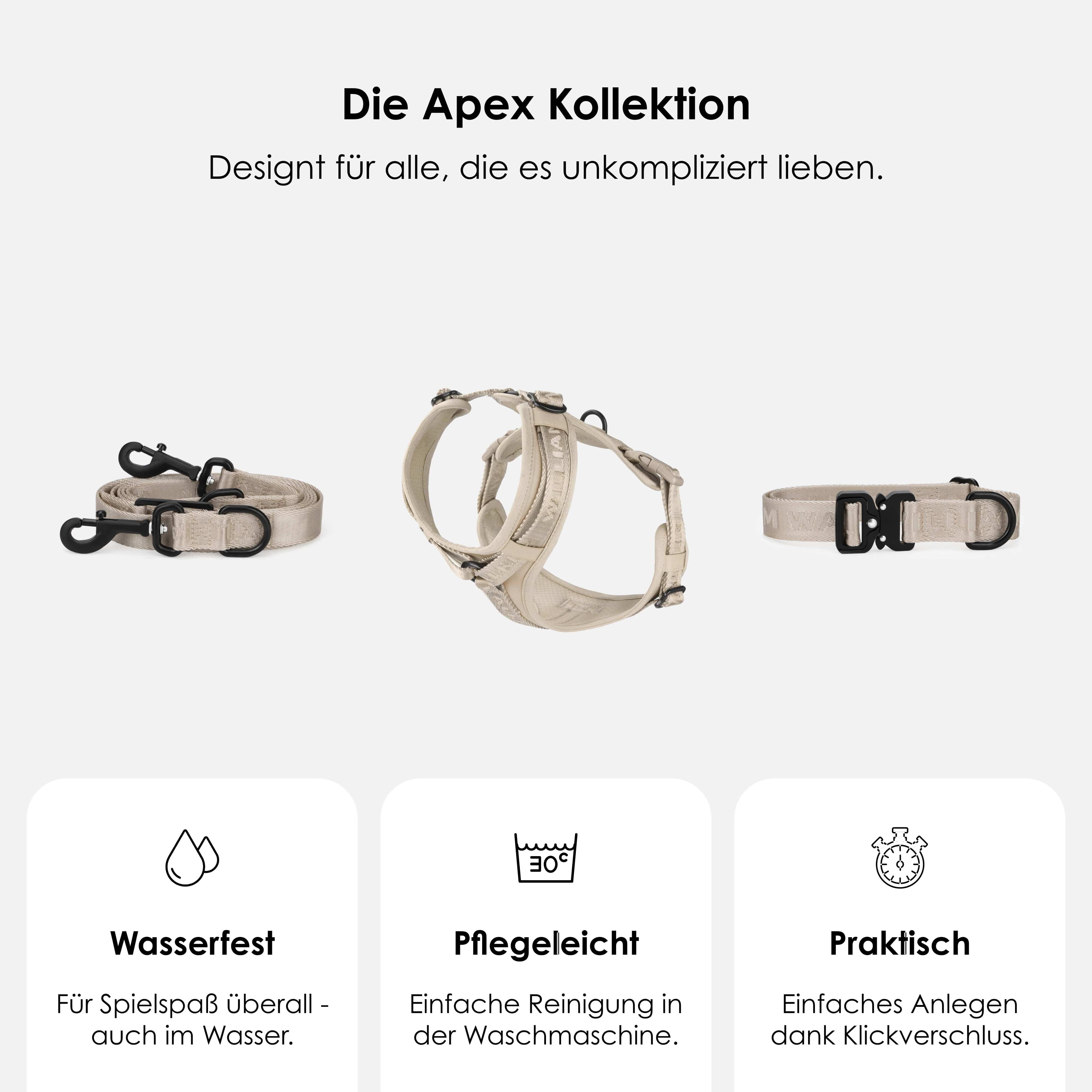 William Walker Hochwertiges Y-Hundegeschirr Sand (beige)