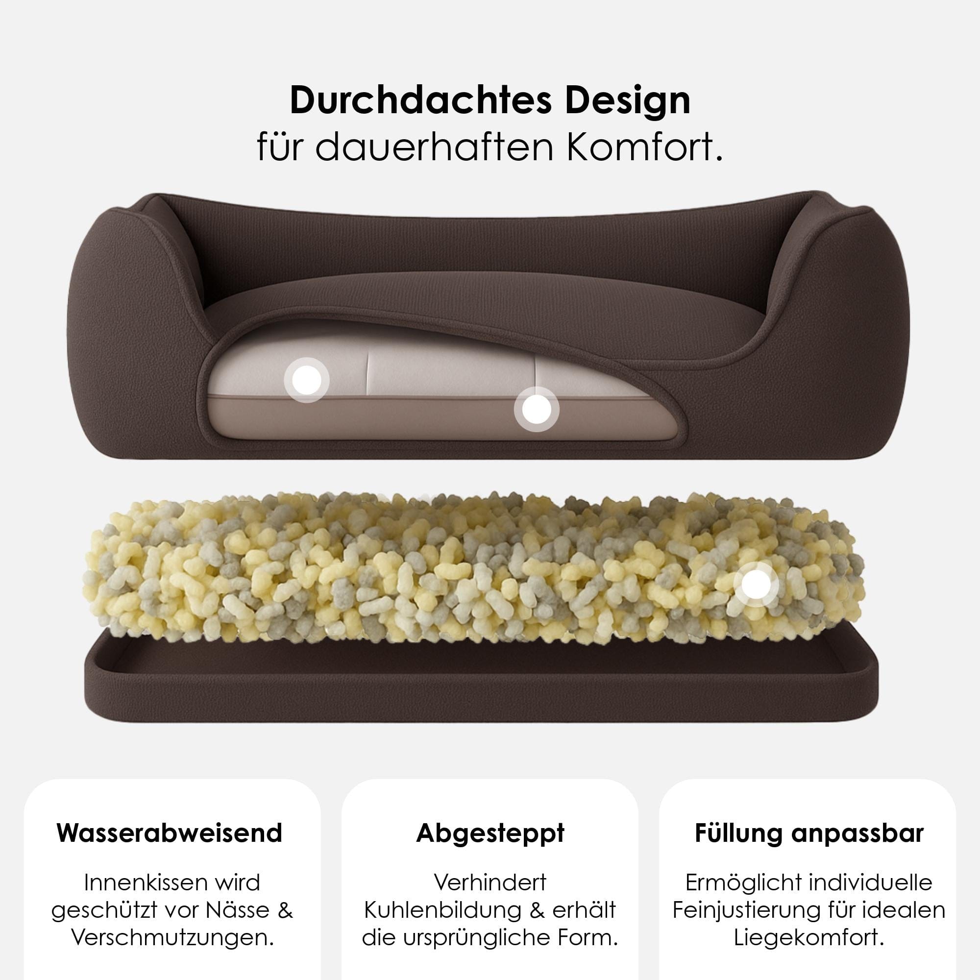 William Walker Orthopädisches Hundebett Wood (Braun)