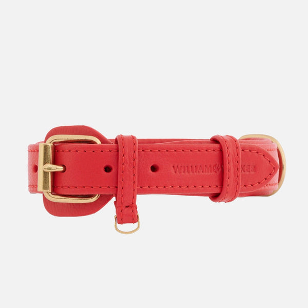 Leder Hundehalsband Chili (Rot)