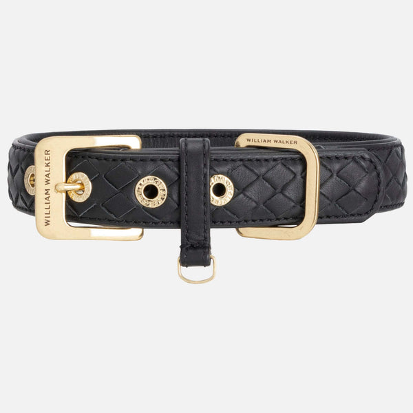 Leder Hundehalsband Prestige Nero (Schwarz)