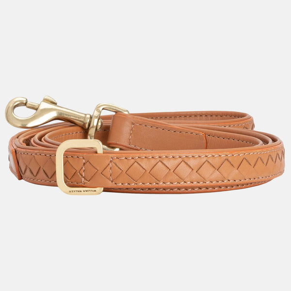 Hochwertige Leder Hundeleine Prestige Caramel (Braun)