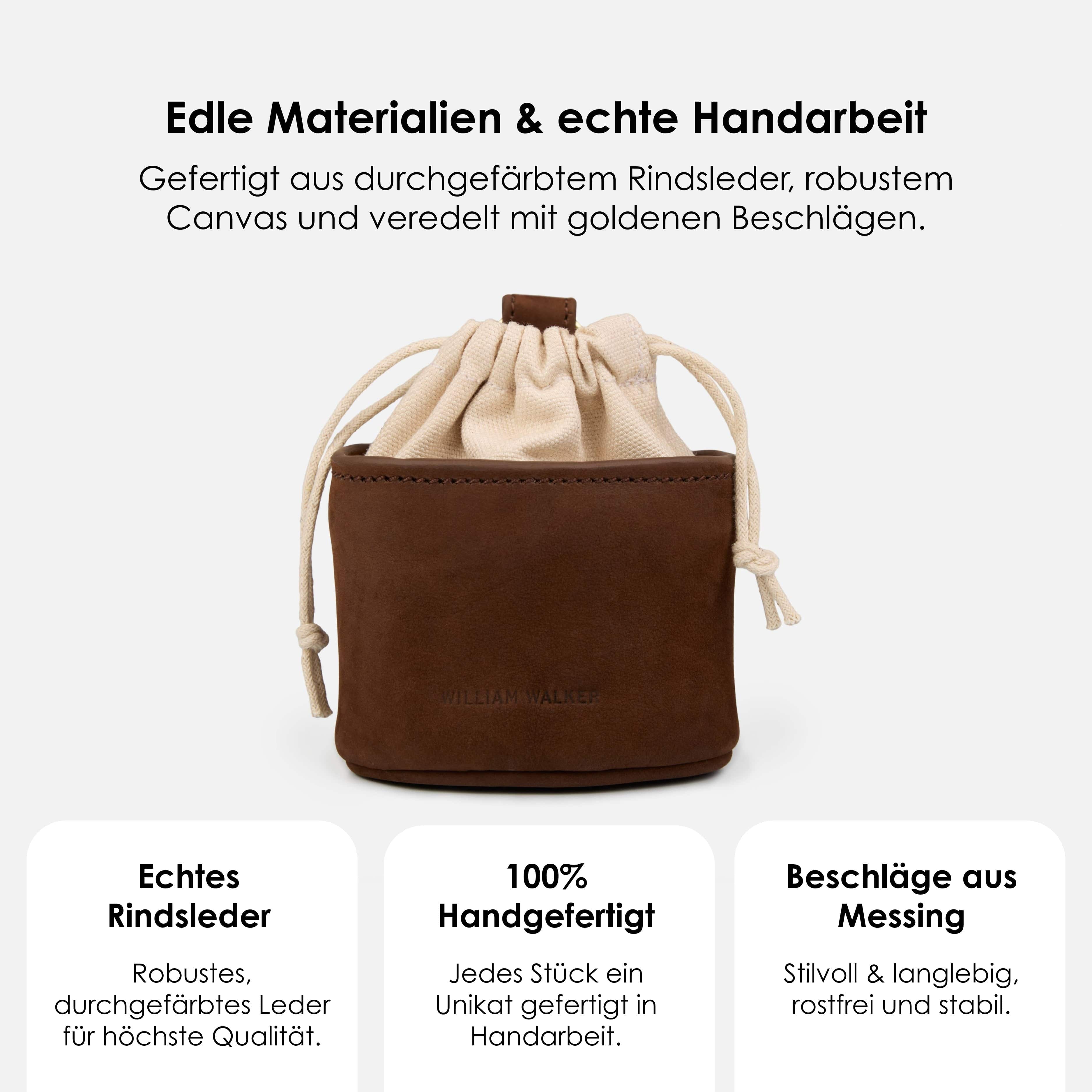 William Walker Leckerlibeutel aus wasserfestem Nubukleder