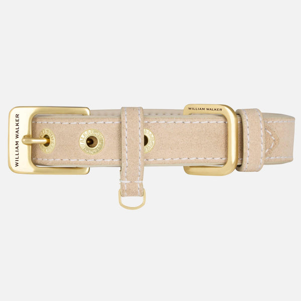Wildleder Hundehalsband Almond (Beige)