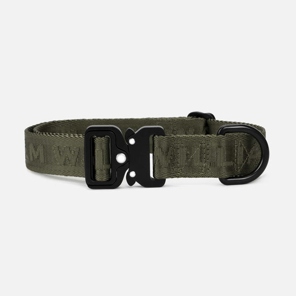 Jacquard Nylon Hundehalsband Forest (Dunkelgrün)