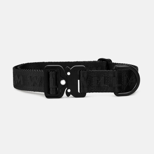 Jacquard Nylon Hundehalsband Nero (schwarz)