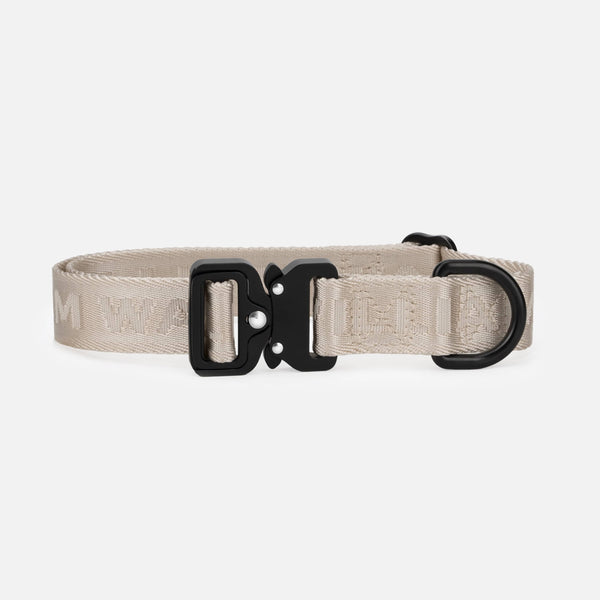Jacquard Nylon Hundehalsband Sand (beige)